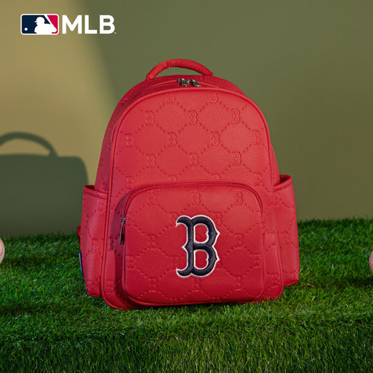 MLB Boston Red Sox Sports Baseball Backpack-Red