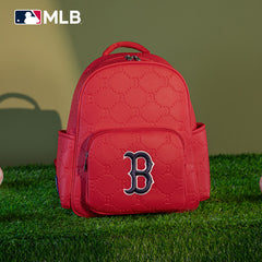 MLB Boston Red Sox Sports Baseball Backpack-Red