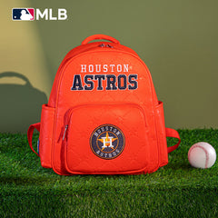 MLB Houston Astros Sports Baseball Backpack-Orange