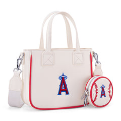 MLB Los Angeles Angels Team Tote/Crossbody with Baseball Coin Pouch