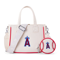 MLB Los Angeles Angels Team Tote/Crossbody with Baseball Coin Pouch