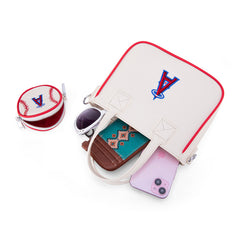 MLB Los Angeles Angels Team Tote/Crossbody with Baseball Coin Pouch