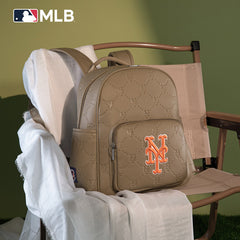 MLB New York Mets Sports Baseball Backpack-Camel