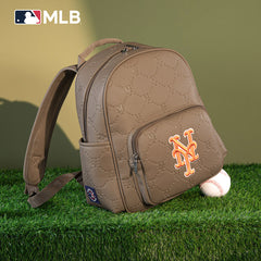MLB New York Mets Sports Baseball Backpack-Camel