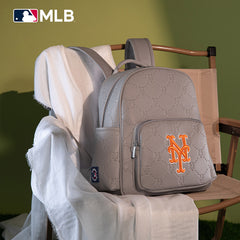 MLB New York Mets Sports Baseball Backpack-Grey