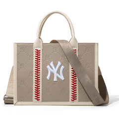MLB New York Yankees Team Whipstitch Tote/Crossbody-Camel