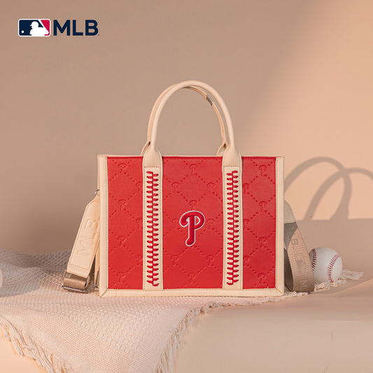 MLB Philadelphia Phillies Team Whipstitch Tote/Crossbody-Red