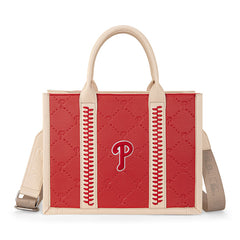 MLB Philadelphia Phillies Team Whipstitch Tote/Crossbody-Red
