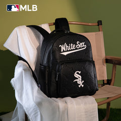 MLB Chicago White Sox Sports Baseball Backpack-Black
