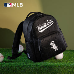 MLB Chicago White Sox Sports Baseball Backpack-Black