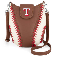 MLB Texas Rangers Leather Crossbody Bag