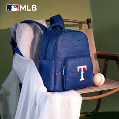 MLB Texas Rangers Sports Baseball Backpack-Blue
