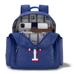 MLB Texas Rangers Sports Baseball Backpack-Blue