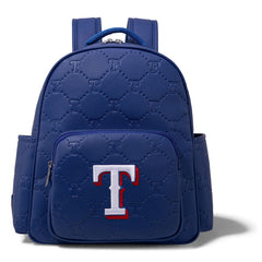 MLB Texas Rangers Sports Baseball Backpack-Blue