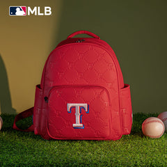 MLB Texas Rangers Sports Baseball Backpack-Red