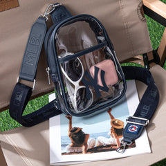 MLB-NY30-001 MLB New York Yankees Clear Mini Sling Stadium Bag