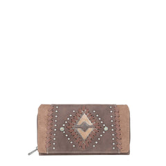 Montana West Aztec Tooled Collection Western Wallet
