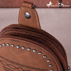 Montana West Embroidered Boot Stitch  Sling Bag