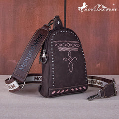 Montana West Embroidered Boot Stitch  Sling Bag