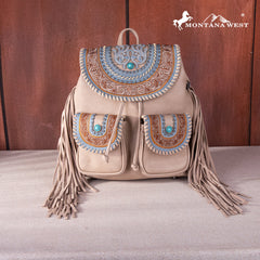 Montana West Floral Embroidered Collection Backpack