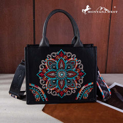 Montana West Floral Embroidered Tote Bag