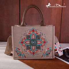 Montana West Floral Embroidered Tote Bag
