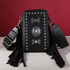 Montana West  Fringe Mariposa Concho Collection Phone Wallet/Crossbody