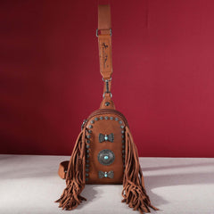 Montana West Fringe Mariposa Concho Collection Sling Bag