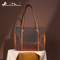 Montana West Tooled Collection Concealed Carry Tote