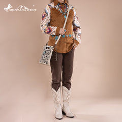 Montana West Cut-Out Embroidered Collection Crossbody