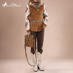 Montana West Cut-Out Embroidered Collection Crossbody