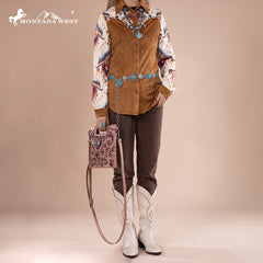 Montana West Cut-Out Embroidered Collection Crossbody