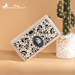 Montana West Cut-Out Embroidered Collection Wallet