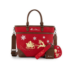 Montana West Christmas Tote Bag – Santa’s Sleigh Edition (Gift Wrapped)