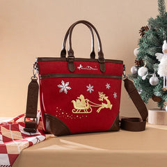 Montana West Christmas Tote Bag – Santa’s Sleigh Edition (Gift Wrapped)