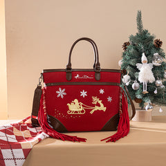 Montana West Christmas Tote Bag – Santa’s Sleigh Edition (Gift Wrapped)