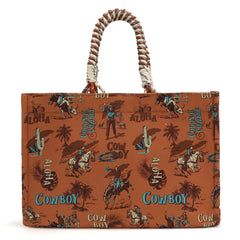 Wrangler Cowboy Print Tote Bag