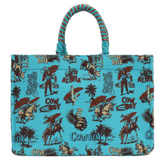 Wrangler Cowboy Print Tote Bag