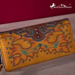 Montana West Embroidered Collection Wallet
