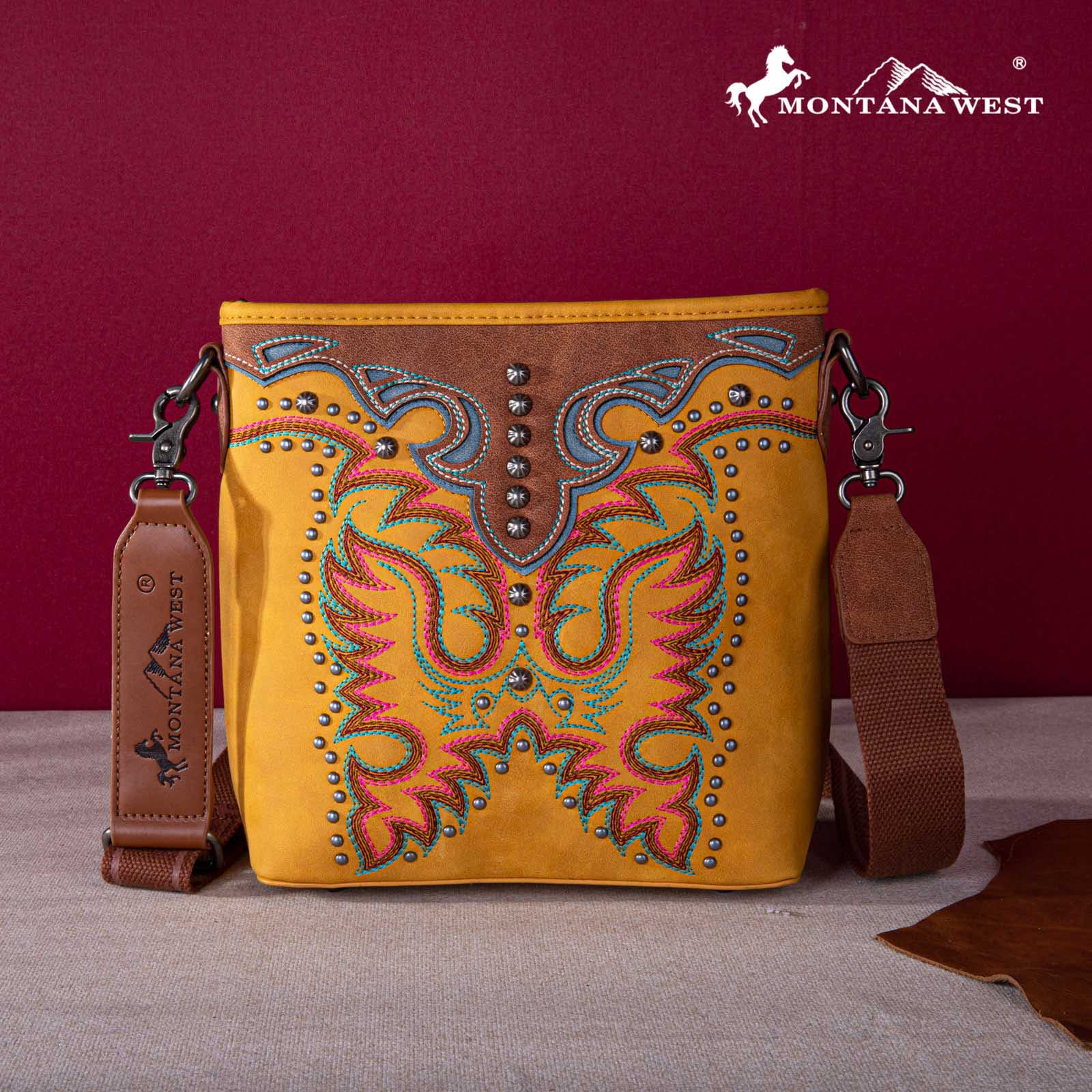 Montana West Embroidered Collection Concealed Carry Crossbody