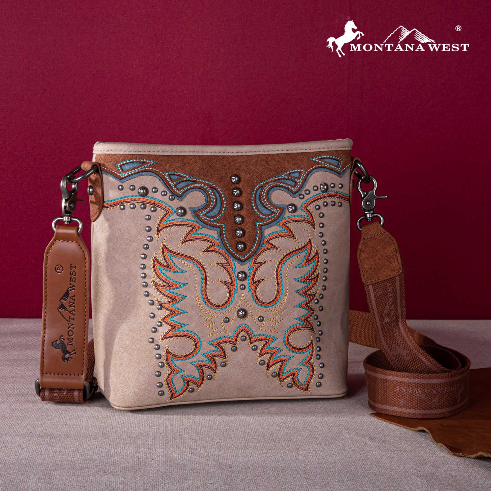 Montana West Embroidered Collection Concealed Carry Crossbody
