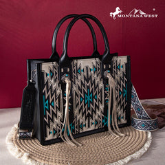 2024 New Montana West Aztec Southwestern Collection Tote/Crossbody Bag