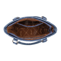 Wrangler "W" Stitch Water Repellent Denim Pocket Zippered Tote Bag