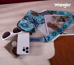 2024 New Wrangler Southwestern Print Canvas Crossbody/Sling/Chest Bag-Navy