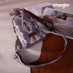 2024 New Wrangler Southwestern Print Canvas Crossbody/Sling/Chest Bag-Lavender