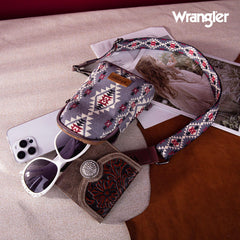 2024 New Wrangler Southwestern Print Canvas Crossbody/Sling/Chest Bag-Lavender