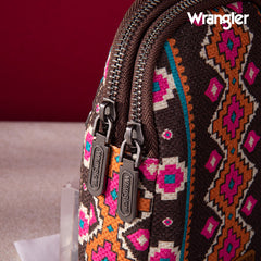 2024 New Wrangler Southwestern Print Canvas Crossbody/Sling/Chest Bag-Hot Pink