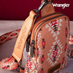 2024 New Wrangler Southwestern Print Canvas Crossbody/Sling/Chest Bag-Orange