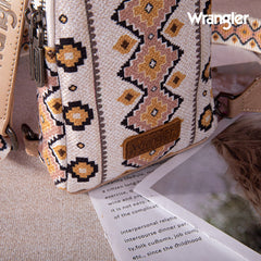 2024 New Wrangler Southwestern Print Canvas Crossbody/Sling/Chest Bag-Tan