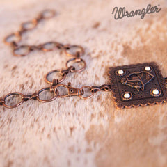 Wrangler Oval Flower Shape Camellia Central with Turquoise Chain Belt